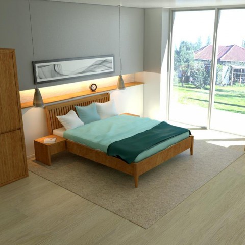 Łóżko Glamour Ekodom drewniane aranżacja