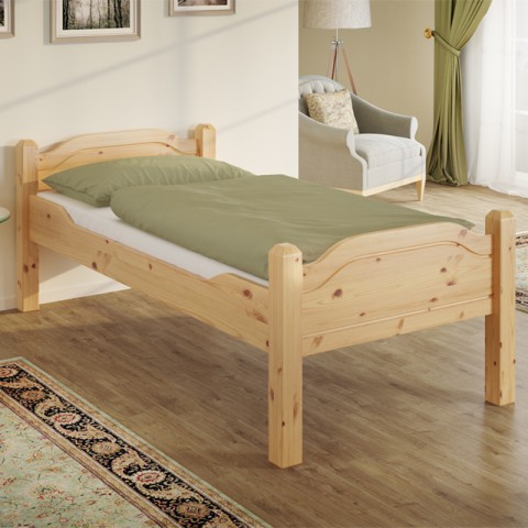 Łóżko LIVA SENIOR TARTAK MEBLE drewniane w wybarwieniu sosna