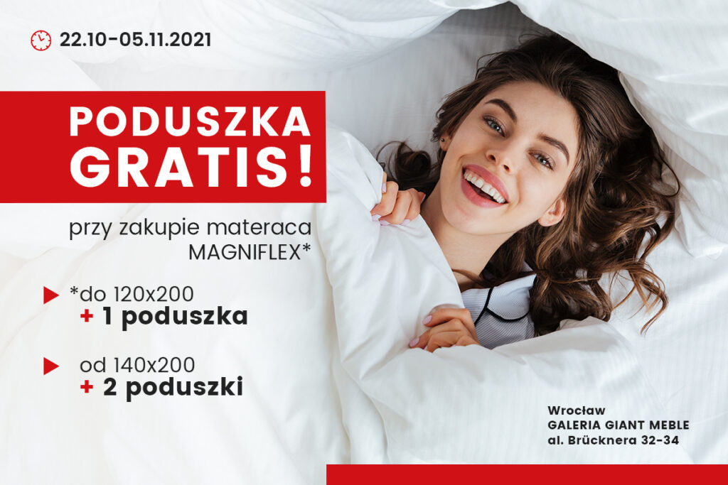 Poduszki gratis do materacy Magniflex