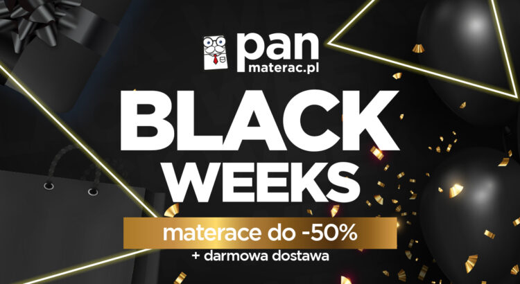 Promocje na Black Week w Pan Materac - Materace Black Friday w sklepie Pan Materac - rabaty do 50%